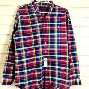 NEW W/TAGS Ralph Lauren Button‎ Down XTL/TGLMADRAS Print